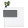 Hanah Home MA102 - 2929 Mesa de Recepción, Blanco y Mármol, 110 cm Ancho x 110 cm Alto x 40 cm Fondo